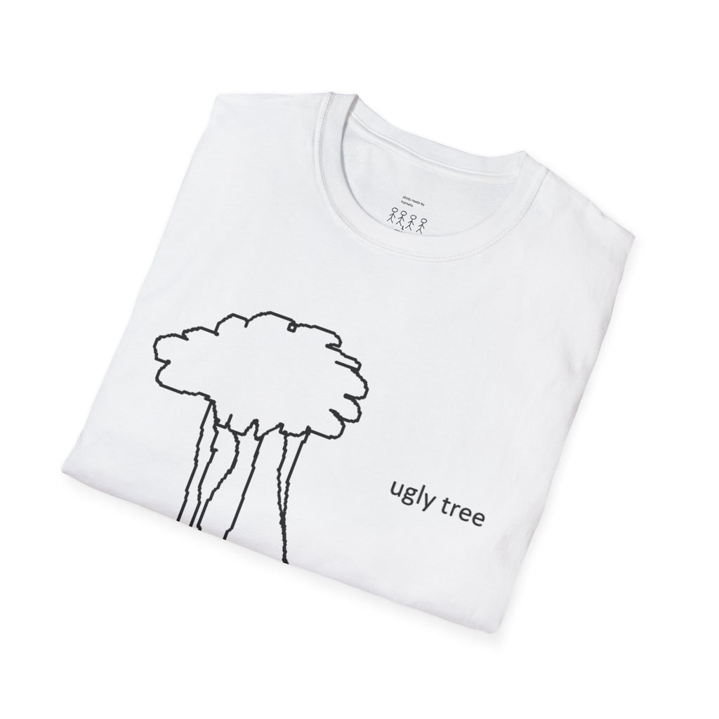 Ugly Tree Graphic T-Shirt — Minimalist Cute Tree Illustration