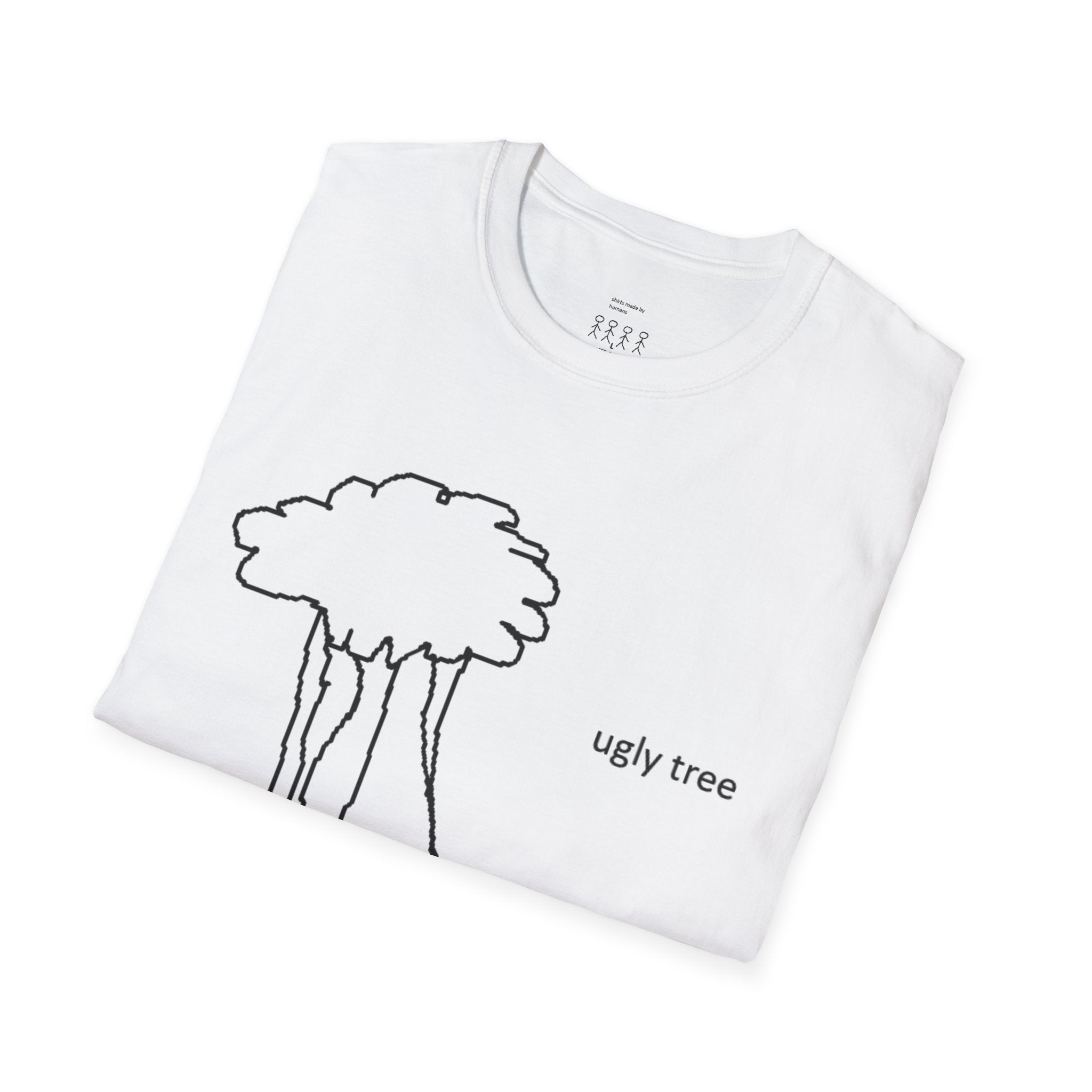 Ugly Tree Graphic T-Shirt — Minimalist Cute Tree Illustration