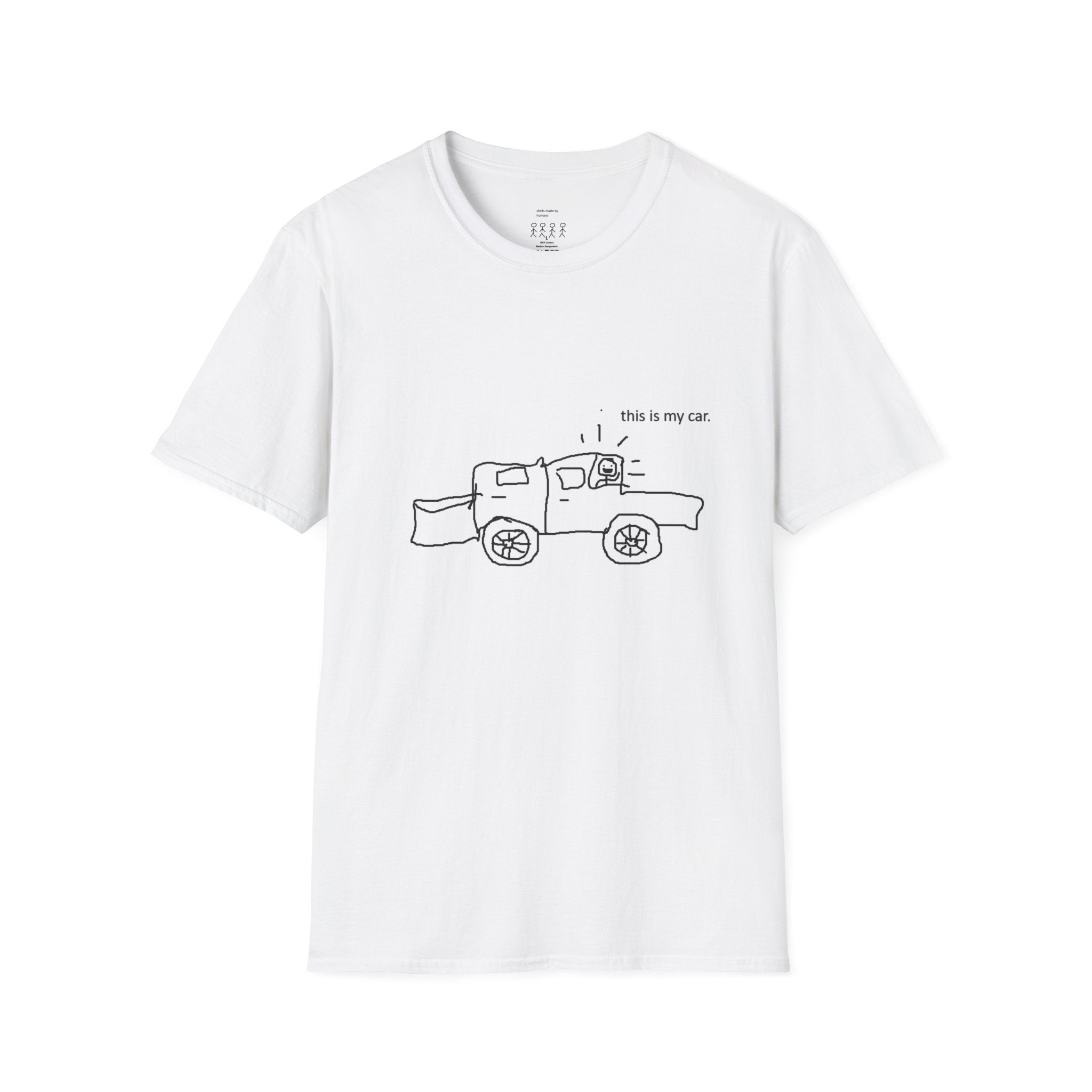 Truck Sketch T-Shirt — 'this is my car.' Minimalist Vintage Pickup Tee