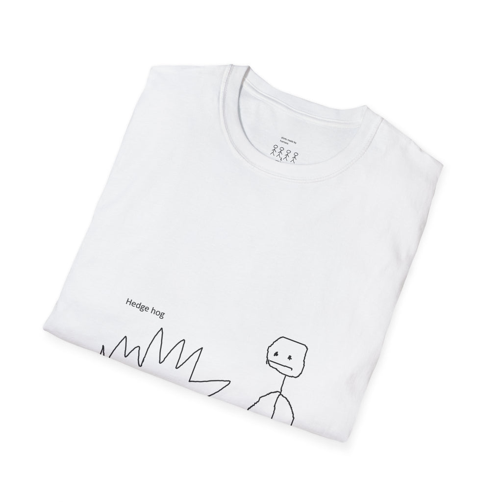 Hedge Hog T-Shirt — Minimalist Doodle Funny Animal Tee