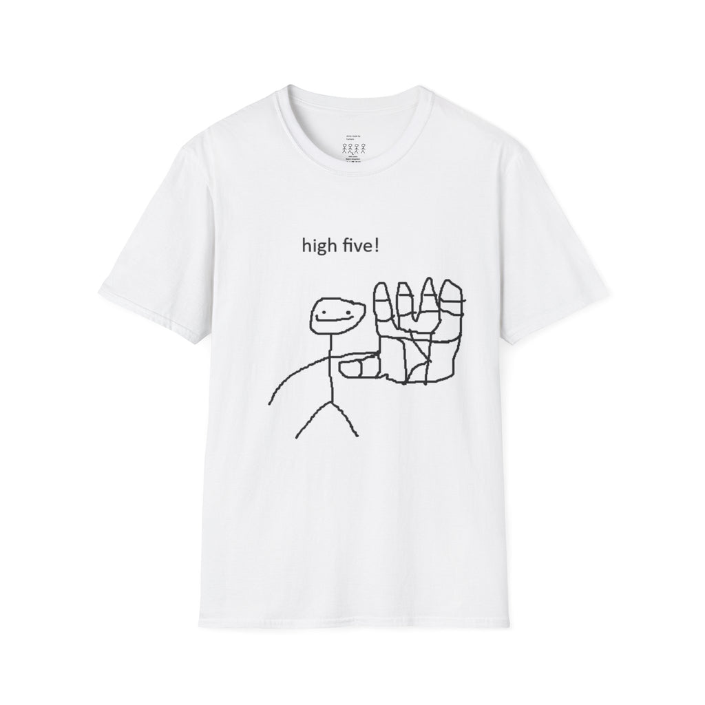 High Five! Funny Doodle T‑Shirt — Hand-Drawn Cartoon Graphic Tee