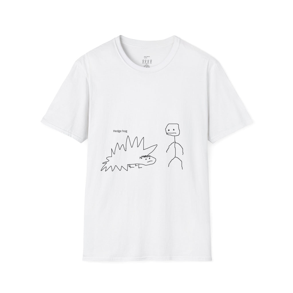 Hedge Hog T-Shirt — Minimalist Doodle Funny Animal Tee