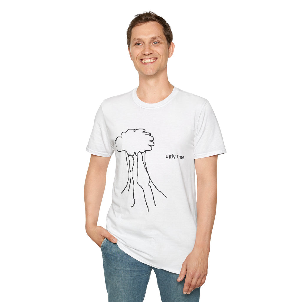 Ugly Tree Graphic T-Shirt — Minimalist Cute Tree Illustration