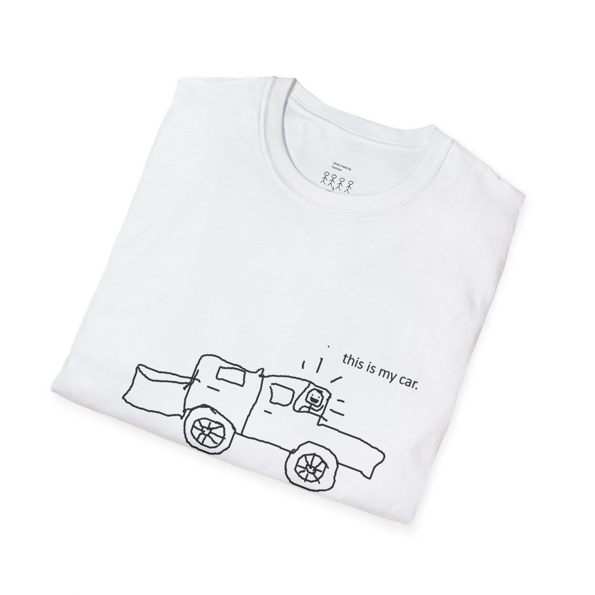 Truck Sketch T-Shirt — 'this is my car.' Minimalist Vintage Pickup Tee