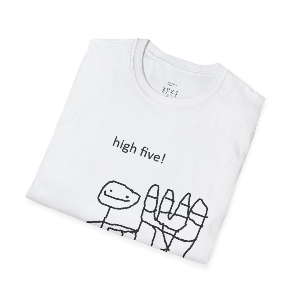 High Five! Funny Doodle T‑Shirt — Hand-Drawn Cartoon Graphic Tee